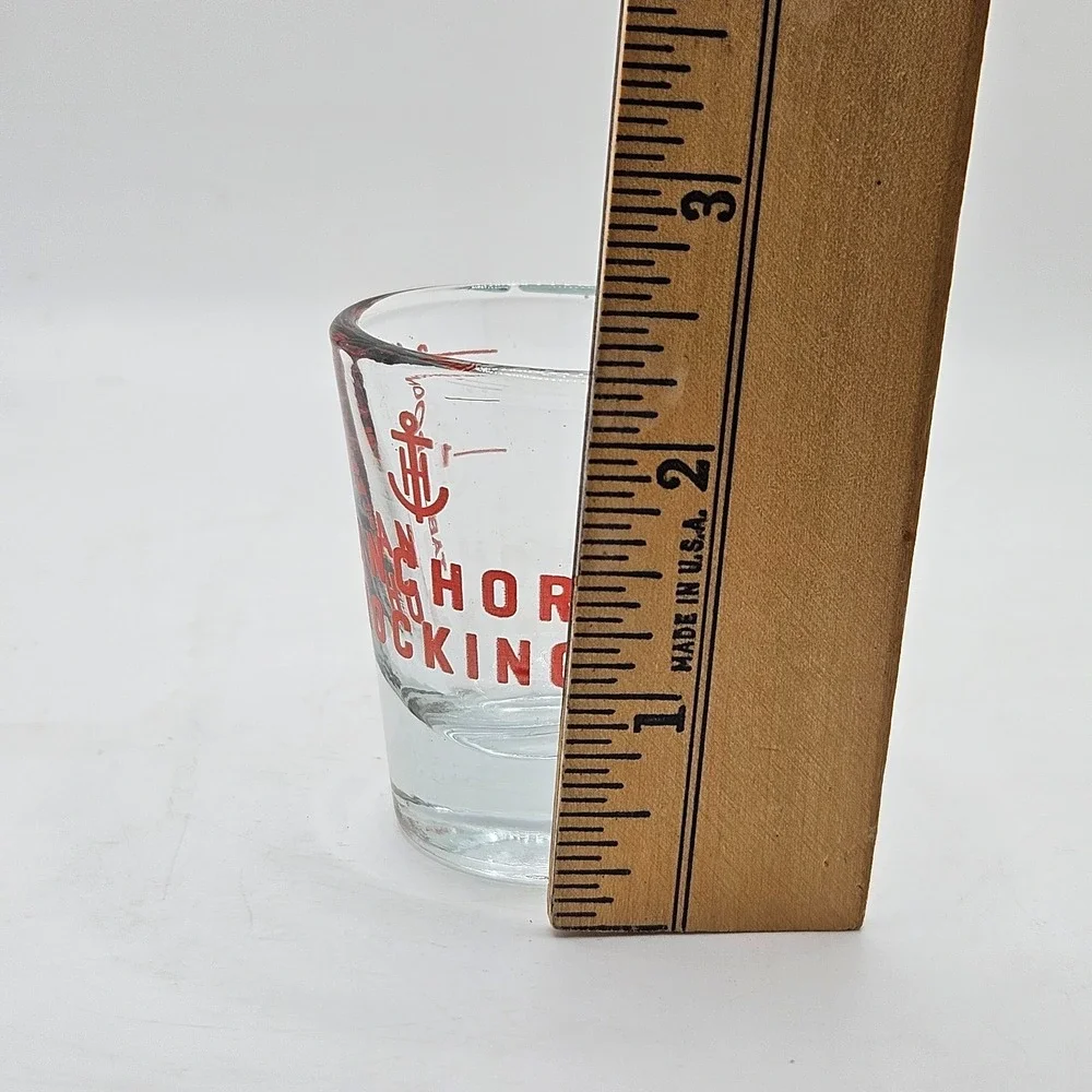 Vintage Anchor Hocking Glass Measuring Shot Glass Jigger 2 oz Barware
